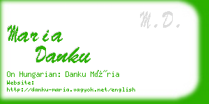maria danku business card